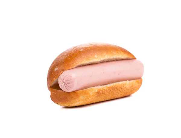 Hot-dog kenyér és kolbász — Stock Fotó