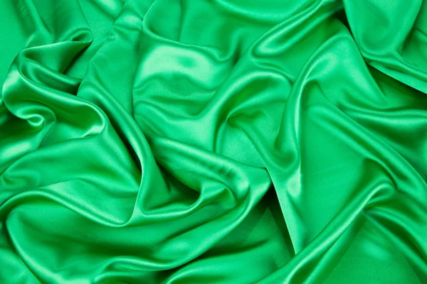 Green silk background — Stock Photo, Image