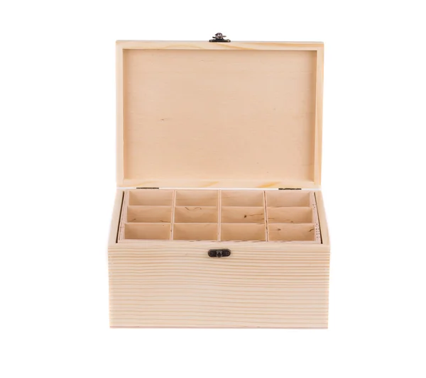 Dřevěný box pro kulečníkové koule. — Stock fotografie