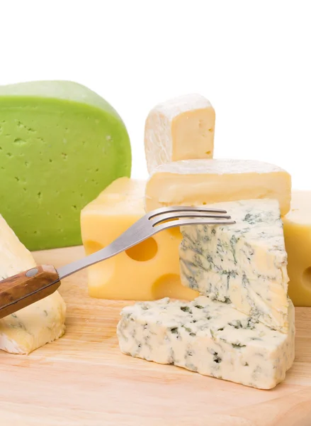 Vários tipos de queijos — Fotografia de Stock