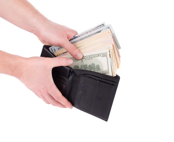 Purse with dollars — Stock Photo, Image