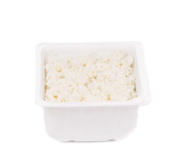 Cottage cheese in bowl — Stock Photo, Image