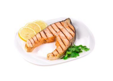 ızgara somon steak