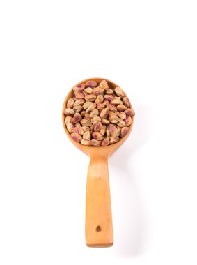 kaşık ile Antep fıstığı.