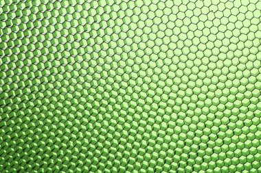 Petek ızgara yeşil bir arka plana dayanır