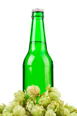 -bir şişe bira ve hop.