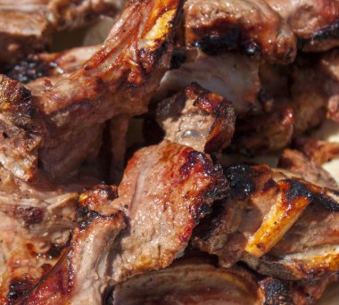 pide üzerinde ızgara et. yakın çekim.