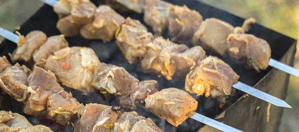 Carne shish kebab . — Fotografia de Stock