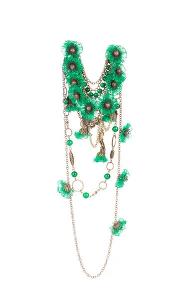 Green necklace. — Stock Photo, Image