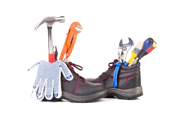 Tools in boots. — Stock Photo, Image