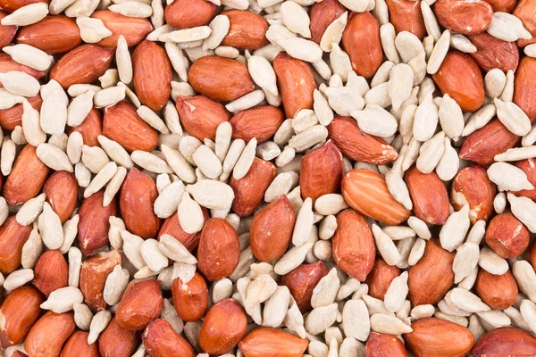 Slunečnicová semena, arašídy. — Stock fotografie