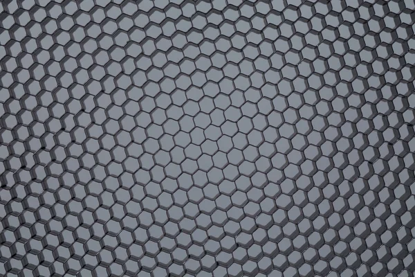 Honeycomb grid mot grå bakgrund — Stockfoto