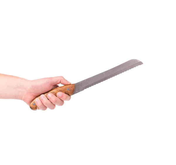 Hand is holding a kitchen knife — Stock Photo, Image