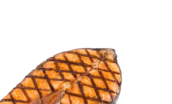 Křupavé grilovaný steak z lososa — Stock fotografie