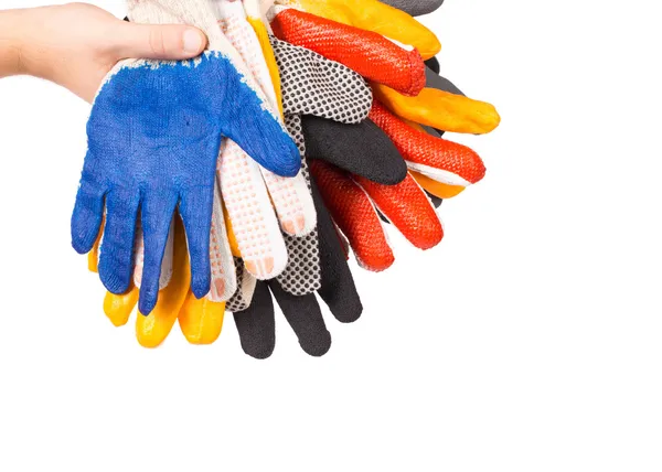 Gumové rukavice na ruce — Stock fotografie