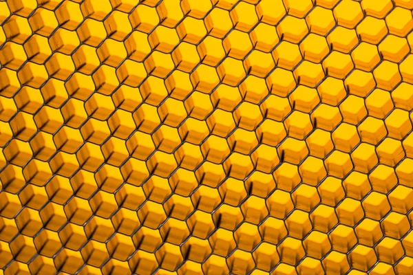 Yellow abstract texture honeycomb — Stock Photo, Image