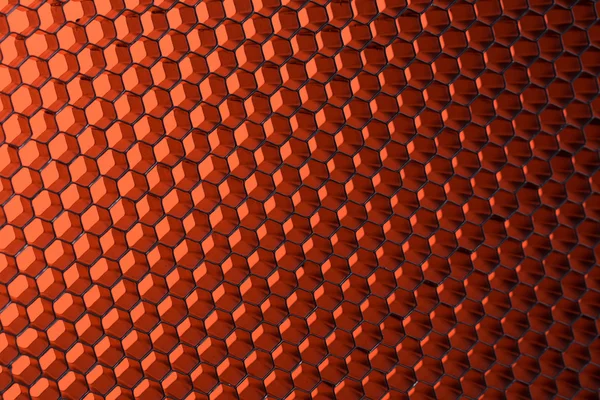 オレンジ色の抽象的なテクスチャ ハニカム — ストック写真