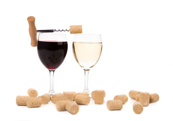 Dvě sklenice na víno složení. — Stock fotografie