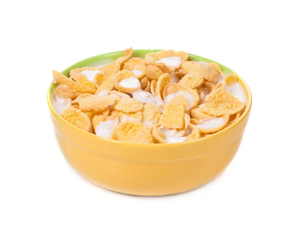 Bowl of cereal with milk. — Stock Photo, Image