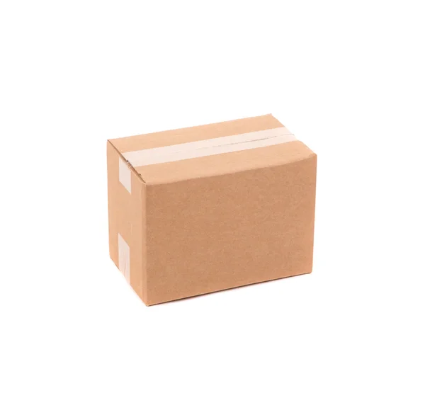Simple brown carton box Royalty Free Stock Photos