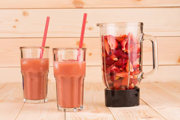 Batido de fresa — Foto de Stock