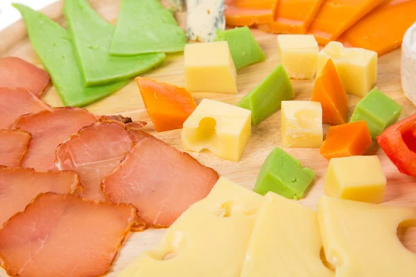 Meat and cheese. — Stock Photo, Image