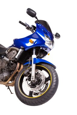 Mavi güçlü motosiklet.