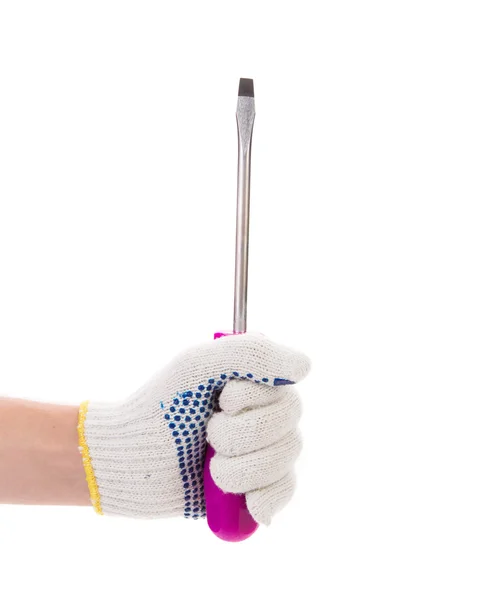 Hand holding screwdriver. — Stock Photo, Image