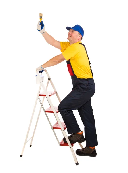 Trabajador en escalera —  Fotos de Stock