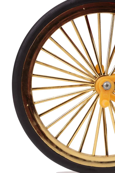 Antikes Hochrad Fahrrad Detail Abstrakt Befindet Sich Auf Einer Weißen — Stockfoto