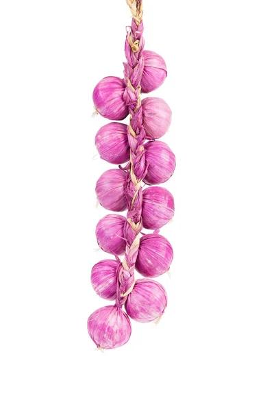 Artificial Onion Intertwined Braid Isolated White Background Close — Stock Photo, Image