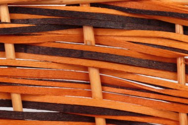 Beautiful texture of willow branches. The background is made of natural rattan. Close-up.