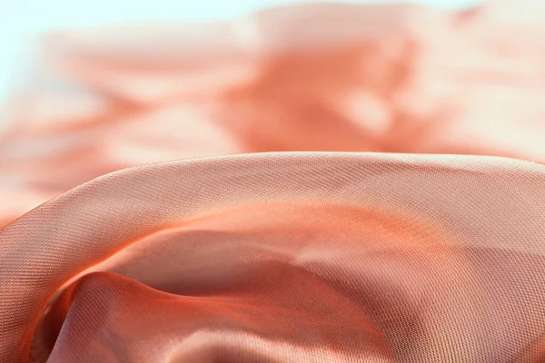 生地の質感は クローズアップ茶色です 波状の生地でできた美しい抽象的背景 — ストック写真