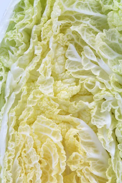 Cross Section Napa Cabbage Occupies Entire Surface Image Close — Stock Photo, Image