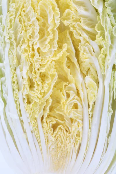 Cross Section Napa Cabbage Occupies Entire Surface Image Close — Stock Photo, Image