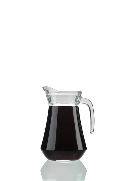 Jug Red Wine Vertical Highlights Isolated White Background Close — Foto de Stock