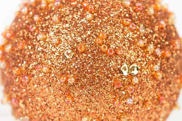 Doku Ezilmiş Altın Cam Boncuklardan Yapılmış Resmin Parçaları Doku Olarak — Stok fotoğraf