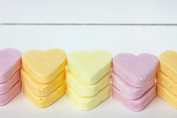 Colorful heart candies — Stock Photo, Image
