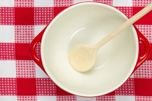 Ciotola vuota zuppa rossa — Foto Stock