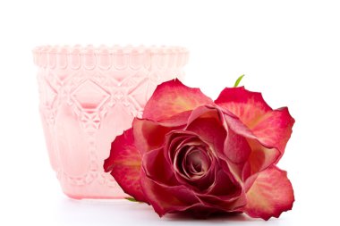 pembe TEALIGHTLIK gül desenli