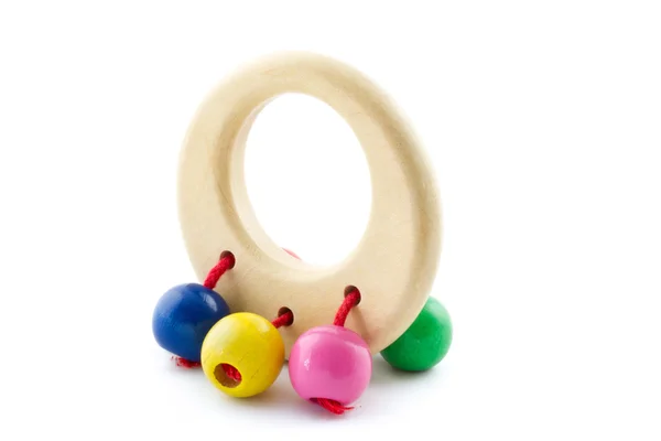 Veilige baby rattle en tandjes ring Stockafbeelding