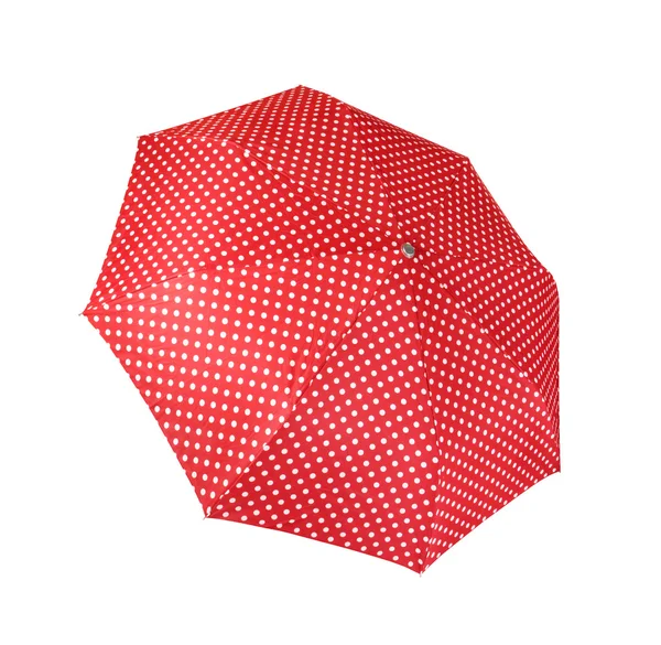 Red umbrella isolated on white background — Stock Photo, Image