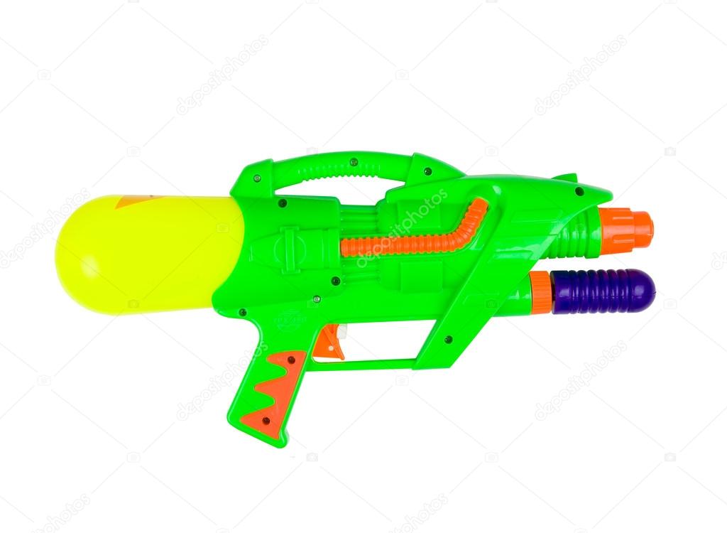 Plastic water gun isolated Isolated on white