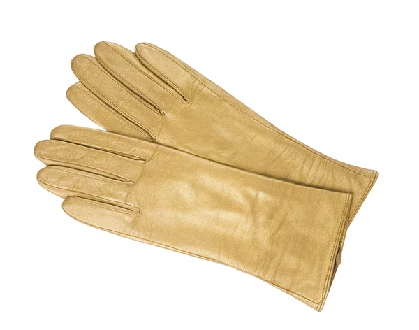 Beige woman glove isolated on white — Stock Photo, Image