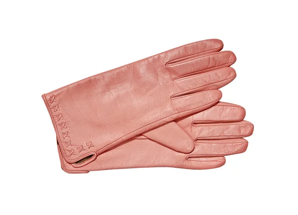 Roze handschoen geïsoleerd op wit — Stockfoto