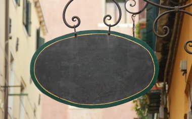 Vintage tabela asılı boş