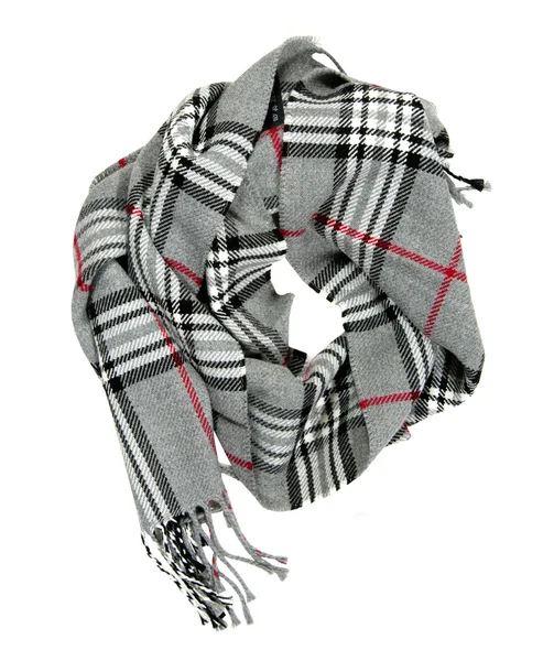 Checkered scarf isolated on a white background — Stock Photo, Image