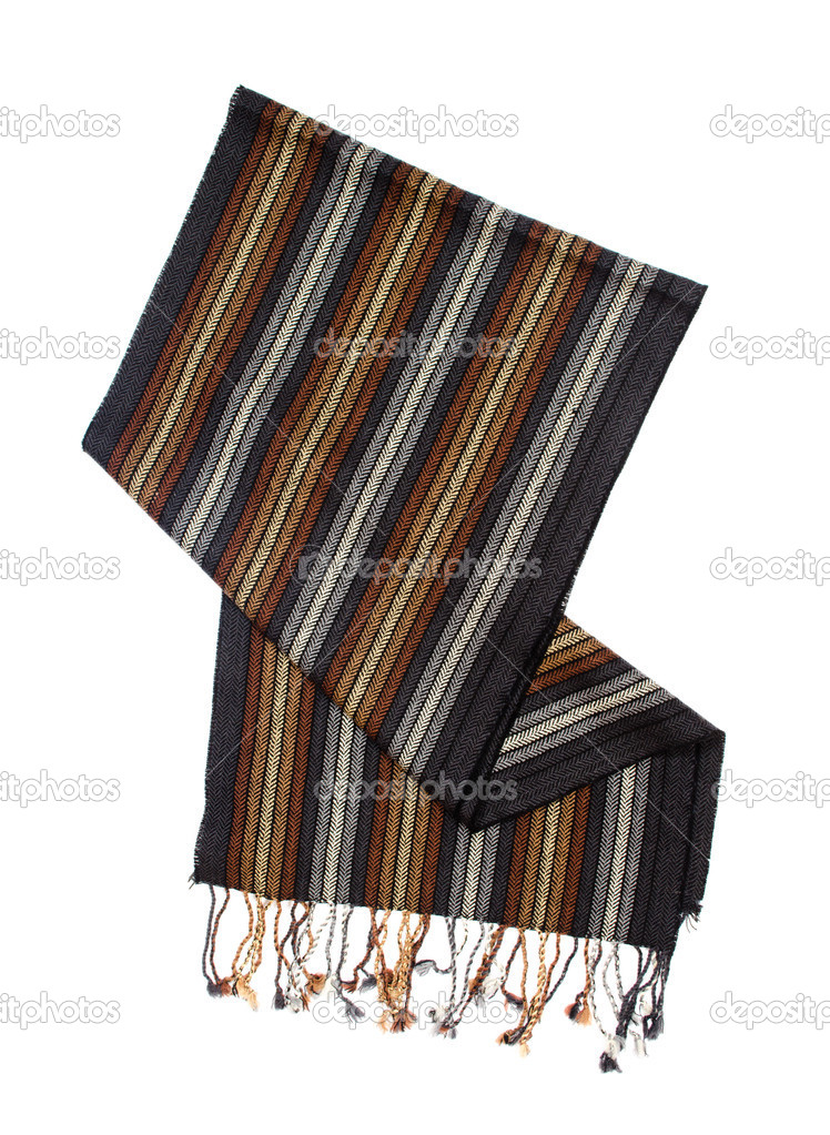 striped scarf isolated on white background