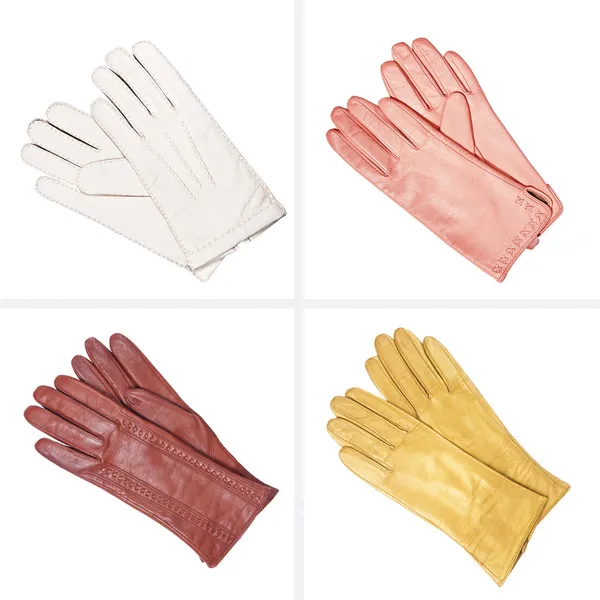 Collection of female leather gloves — Stock Photo, Image