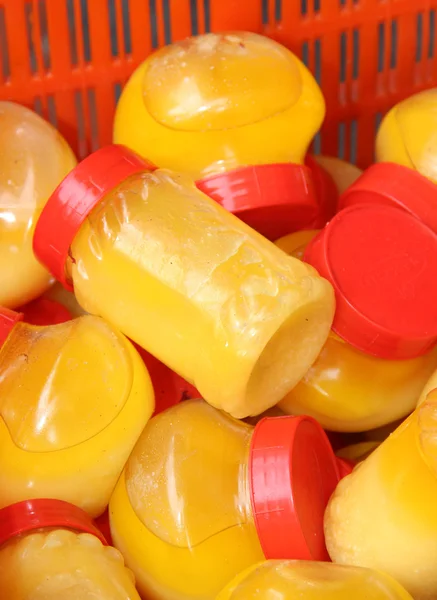 Full glass of orange juice, background — Stock Photo, Image